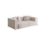 Casa si Gradina - Mobilier - Canapele si coltare - Canapele - Canapea 3 locuri, Atelier Del Sofa, catifea, alb, 222x110x89 cm - Infinity.ro