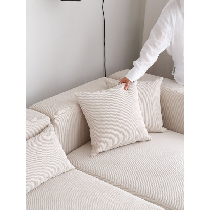 Casa si Gradina - Mobilier - Canapele si coltare - Canapele - Canapea 3 locuri, Atelier Del Sofa, catifea, alb, 222x110x89 cm - Infinity.ro