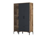 Casa si Gradina - Mobilier - Dulapuri si sifoniere - Sifoniere - Sifonier, Hanah Home, pal melaminat, nuc si antracit, 120x47.5x201.4 cm, 845HCT5449 - Infinity.ro