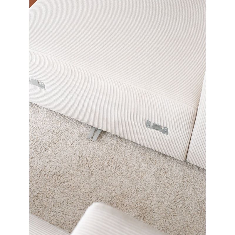 Casa si Gradina - Mobilier - Canapele si coltare - Canapele - Canapea 3 locuri, Atelier Del Sofa, catifea, alb, 222x110x89 cm - Infinity.ro