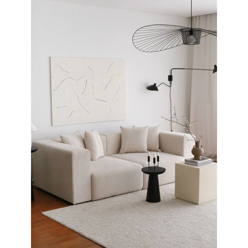 Casa si Gradina - Mobilier - Canapele si coltare - Canapele - Canapea 3 locuri, Atelier Del Sofa, catifea, alb, 222x110x89 cm - Infinity.ro