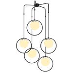 Casa si Gradina - Corpuri si surse de iluminat - Lustre si pendule - Candelabru, Opviq, fier, negru alb, 74x103 cm - Infinity.ro