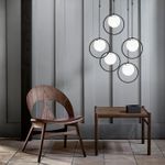 Casa si Gradina - Corpuri si surse de iluminat - Lustre si pendule - Candelabru, Opviq, fier, negru alb, 74x103 cm - Infinity.ro