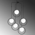 Casa si Gradina - Corpuri si surse de iluminat - Lustre si pendule - Candelabru, Opviq, fier, negru alb, 74x103 cm - Infinity.ro