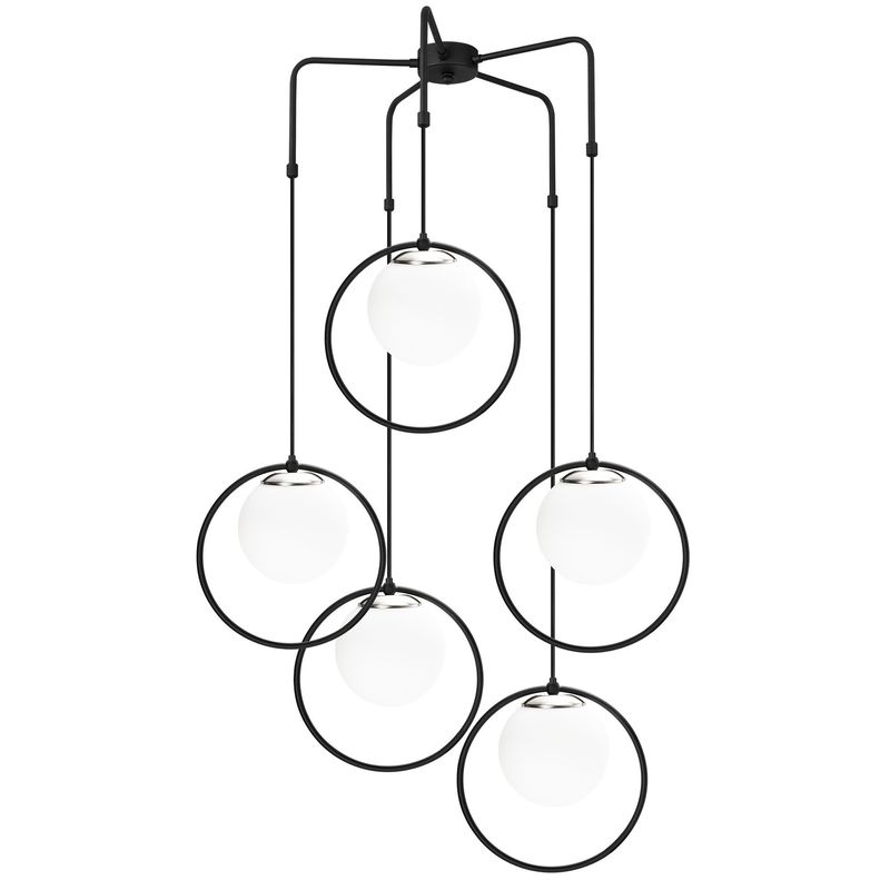 Casa si Gradina - Corpuri si surse de iluminat - Lustre si pendule - Candelabru, Opviq, fier, negru alb, 74x103 cm - Infinity.ro