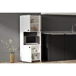 Casa si Gradina - Mobilier - Comode si corpuri - Corpuri bucatarie - Dulap de bucatarie, Hanah Home, panou de particule melaminat, alb, 60x31.4x140 cm - Infinity.ro