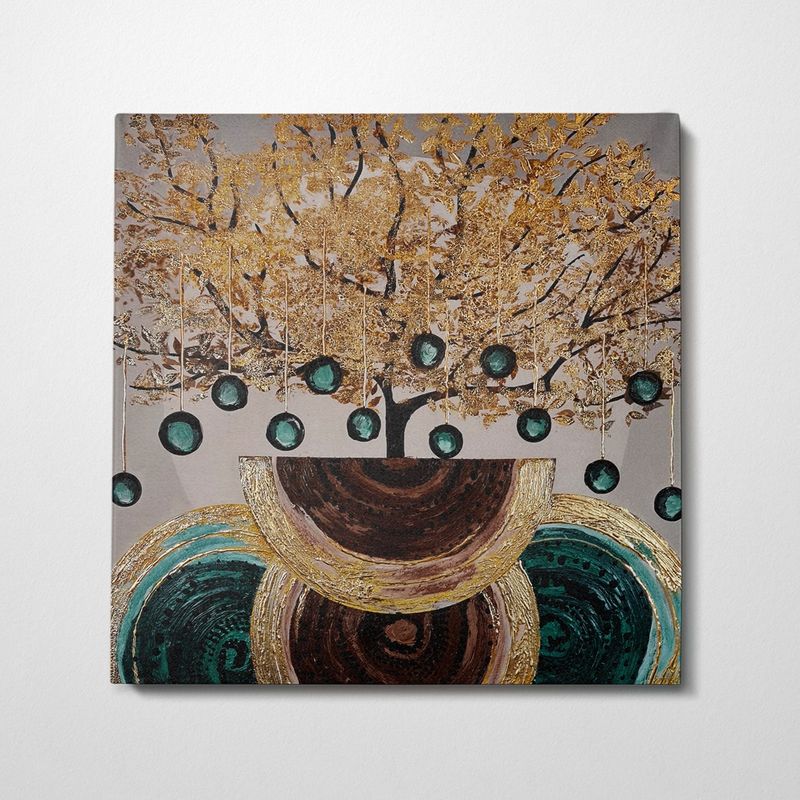 Casa si Gradina - Decoratiuni - Tablouri - Tablou decorativ, Wallxpert, panza, multicolor, 50x50 cm, pictat manual, 405HND1274 - Infinity.ro