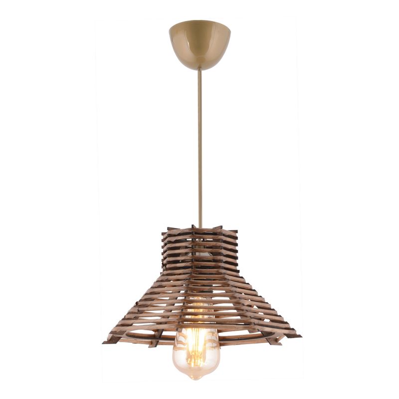 Casa si Gradina - Corpuri si surse de iluminat - Lustre si pendule - Candelabru, Opviq, lemn, maro, 27x27x55 cm - Infinity.ro