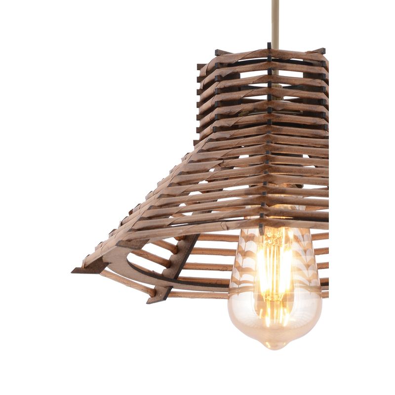 Casa si Gradina - Corpuri si surse de iluminat - Lustre si pendule - Candelabru, Opviq, lemn, maro, 27x27x55 cm - Infinity.ro