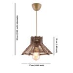 Casa si Gradina - Corpuri si surse de iluminat - Lustre si pendule - Candelabru, Opviq, lemn, maro, 27x27x55 cm - Infinity.ro