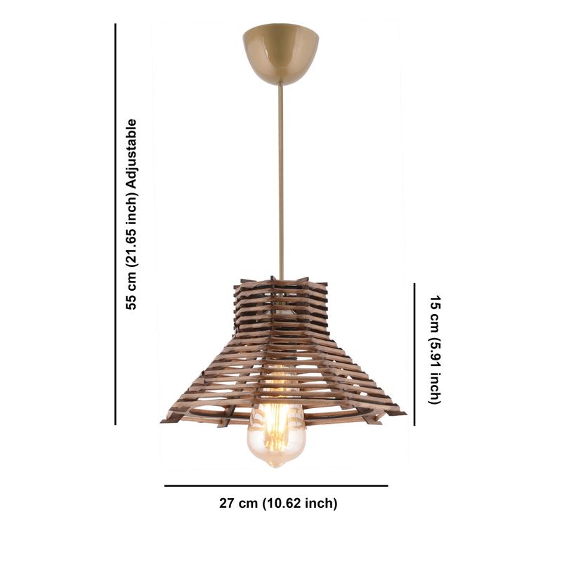 Casa si Gradina - Corpuri si surse de iluminat - Lustre si pendule - Candelabru, Opviq, lemn, maro, 27x27x55 cm - Infinity.ro