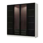 Casa si Gradina - Mobilier - Dulapuri si sifoniere - Sifoniere - Sifonier, Hanah Home, pal melaminat, alb negru, 180x52x210 cm - Infinity.ro