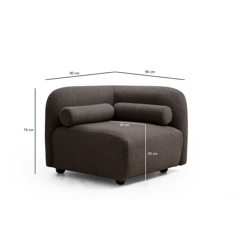 Casa si Gradina - Mobilier - Scaune si fotolii - Fotolii - Fotoliu, Atelier Del Sofa, lemn de fag si placi aglomerate, gri inchis, 90x90x74 cm - Infinity.ro
