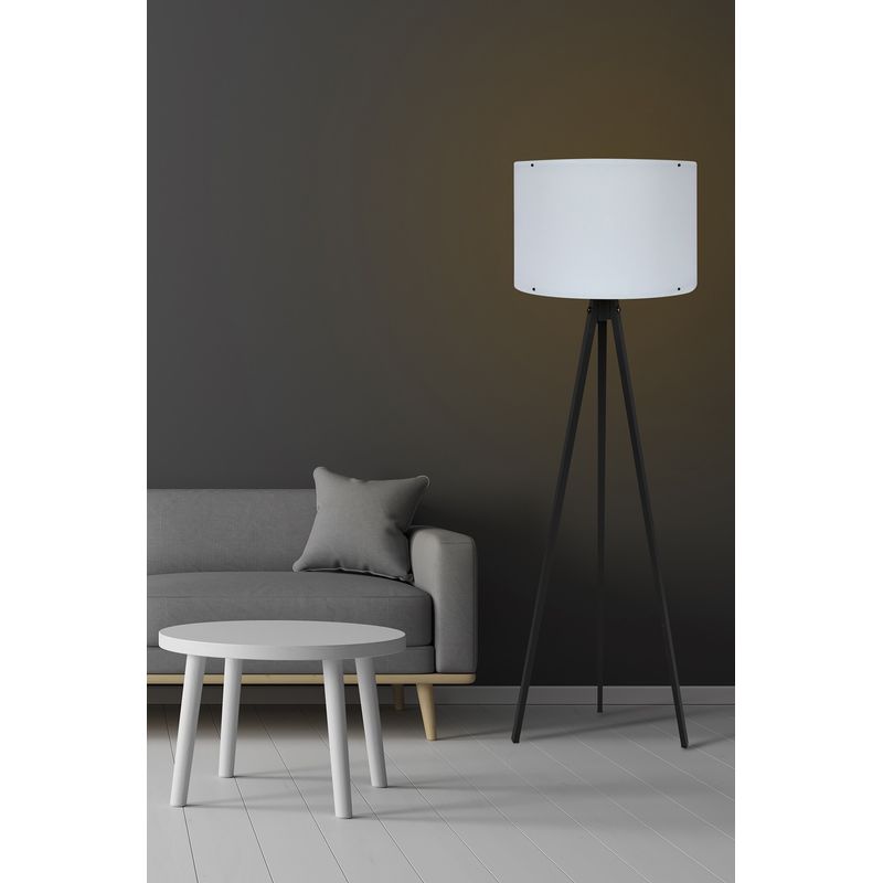 Casa si Gradina - Corpuri si surse de iluminat - Veioze si lampi - Lampadare - Lampadar, Opviq, mdf, alb negru, 145 cm - Infinity.ro