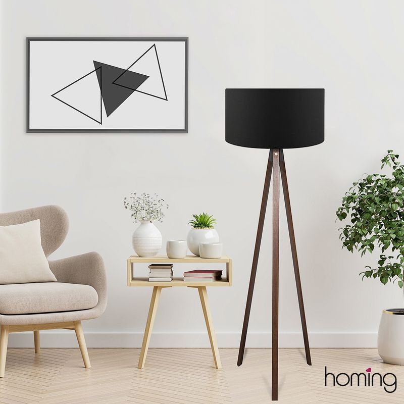 Casa si Gradina - Corpuri si surse de iluminat - Veioze si lampi - Lampadare - Lampadar, Opviq, mdf, negru, 140 cm - Infinity.ro