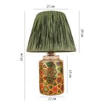 Casa si Gradina - Corpuri si surse de iluminat - Veioze si lampi - Veioze - Veioza, Opviq, ceramica, verde, 38 cm - Infinity.ro