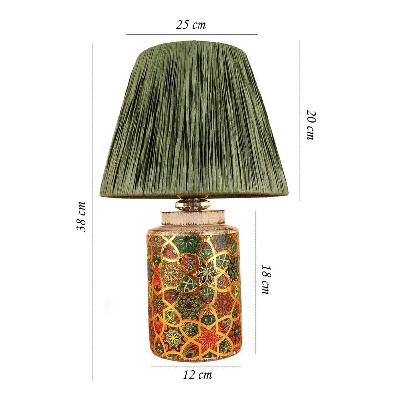 Casa si Gradina - Corpuri si surse de iluminat - Veioze si lampi - Veioze - Veioza, Opviq, ceramica, verde, 38 cm - Infinity.ro