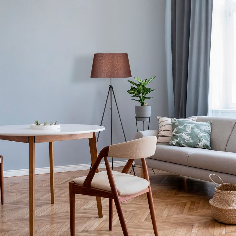 Casa si Gradina - Corpuri si surse de iluminat - Veioze si lampi - Lampadare - Lampadar, Opviq, metal, negru si maro, 65x65x165 cm - Infinity.ro
