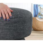 Casa si Gradina - Mobilier - Scaune si fotolii - Tabureti - Taburet, Atelier Del Sofa, bumbac si in, gri inchis, 45x48 cm - Infinity.ro