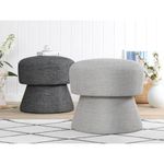 Casa si Gradina - Mobilier - Scaune si fotolii - Tabureti - Taburet, Atelier Del Sofa, bumbac si in, gri inchis, 45x48 cm - Infinity.ro