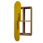 Casa si Gradina - Mobilier - Biblioteci si rafturi - Etajere - Etajera de perete, Hanah Home, pal melaminat, nuc si galben, 35x22x60 cm - Infinity.ro