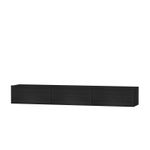 Casa si Gradina - Mobilier - Comode si corpuri - Comode - Comoda tv, Hanah Home, pal melaminat, negru, 180x26x31.4 cm - Infinity.ro