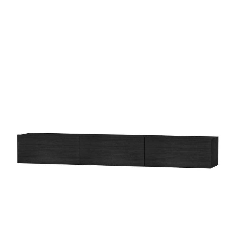 Casa si Gradina - Mobilier - Comode si corpuri - Comode - Comoda tv, Hanah Home, pal melaminat, negru, 180x26x31.4 cm - Infinity.ro