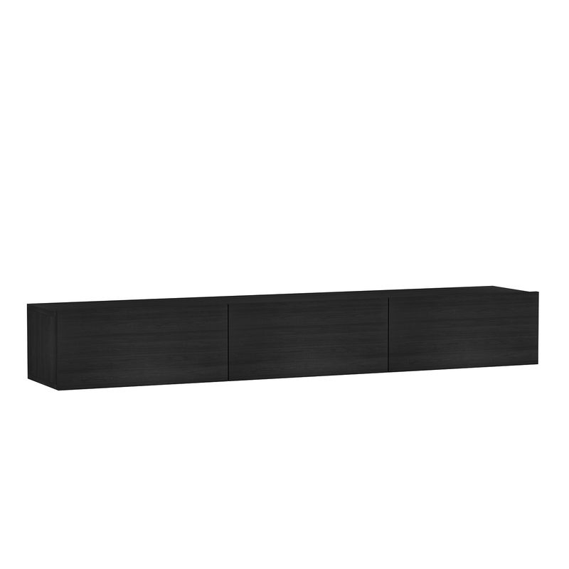 Casa si Gradina - Mobilier - Comode si corpuri - Comode - Comoda tv, Hanah Home, pal melaminat, negru, 180x26x31.4 cm - Infinity.ro