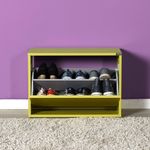 Casa si Gradina - Mobilier - Organizare si depozitare - Organizator incaltaminte - Dulap pentru pantofi, Hanah Home, pal melaminat, verde, 60x42x30 cm - Infinity.ro