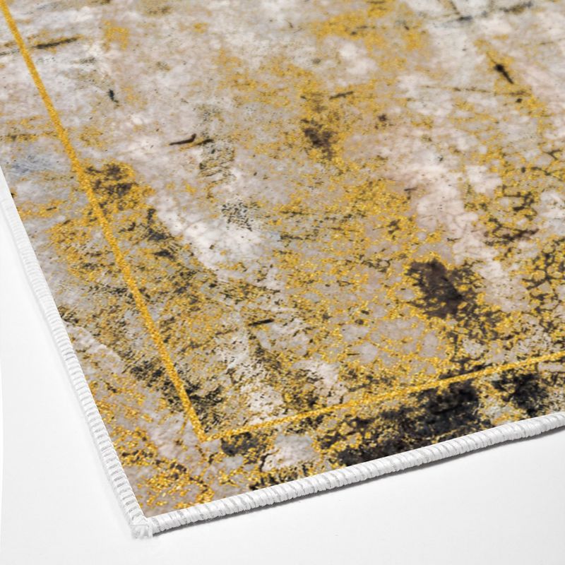 Casa si Gradina - Textile si covoare - Covoare - Covoare casa - Covor, Conceptum Hypnose, mustar, 100x150 cm, 100% poliester, antiderapant, lavabil la masina - Infinity.ro