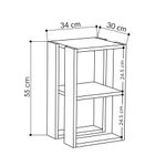 Casa si Gradina - Mobilier - Comode si corpuri - Noptiere - Noptiera, Hanah Home, panou de particule melaminat, marmura carrara, 30x30x55 cm, 776HMS3441 - Infinity.ro