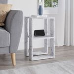 Casa si Gradina - Mobilier - Comode si corpuri - Noptiere - Noptiera, Hanah Home, panou de particule melaminat, marmura carrara, 30x30x55 cm, 776HMS3441 - Infinity.ro