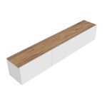 Casa si Gradina - Mobilier - Comode si corpuri - Comode - Comoda tv, Hanah Home, pal melaminat, alb si pin atlantic, 150x30x32 cm - Infinity.ro
