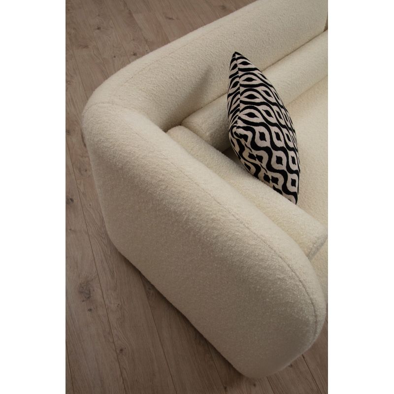 Casa si Gradina - Mobilier - Canapele si coltare - Canapele - Canapea 3 locuri, Hanah Home, material textil crem, 228x90x74 cm - Infinity.ro