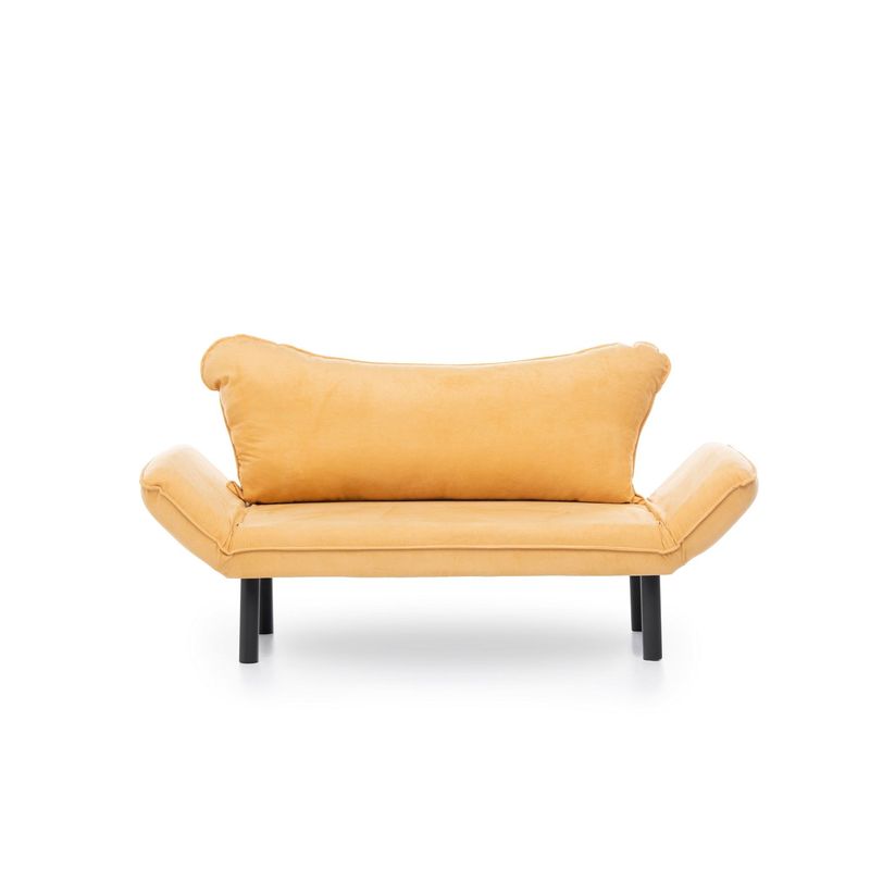 Casa si Gradina - Mobilier - Canapele si coltare - Canapele - Canapea extensibila, Atelier Del Sofa, poliester cu bumbac, mustar, 150x75x70 cm - Infinity.ro