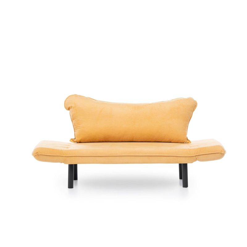 Casa si Gradina - Mobilier - Canapele si coltare - Canapele - Canapea extensibila, Atelier Del Sofa, poliester cu bumbac, mustar, 150x75x70 cm - Infinity.ro