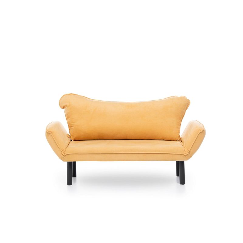 Casa si Gradina - Mobilier - Canapele si coltare - Canapele - Canapea extensibila, Atelier Del Sofa, poliester cu bumbac, mustar, 150x75x70 cm - Infinity.ro