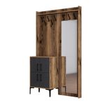 Casa si Gradina - Mobilier - Organizare si depozitare - Cuiere - Cuier, Hanah Home, panou din particule melaminat, nuc, antracit, 120x35x200 cm - Infinity.ro