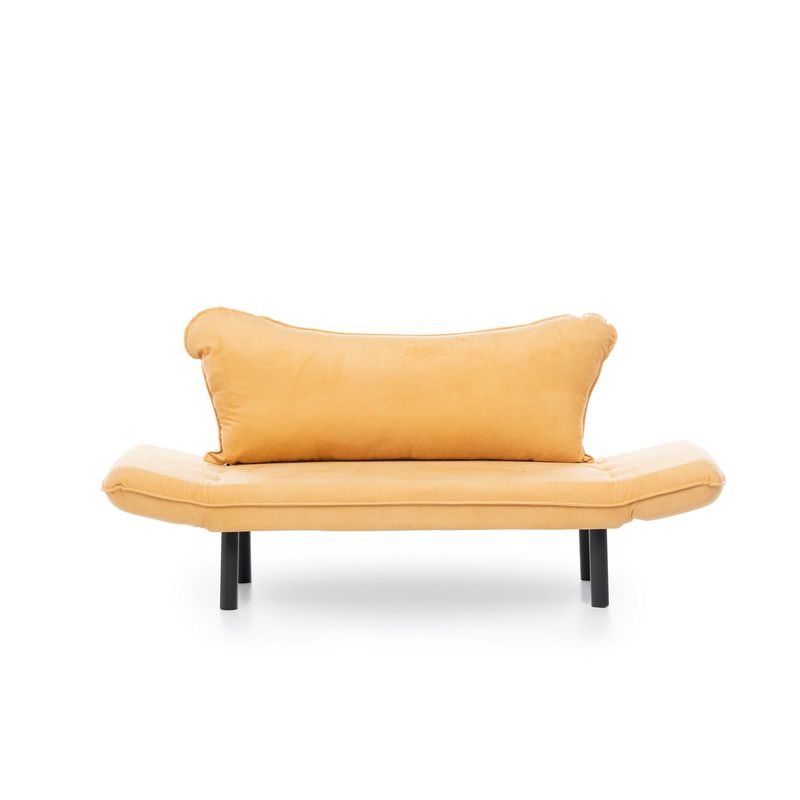Casa si Gradina - Mobilier - Canapele si coltare - Canapele - Canapea extensibila, Atelier Del Sofa, poliester cu bumbac, mustar, 150x75x70 cm - Infinity.ro