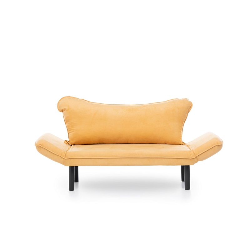Casa si Gradina - Mobilier - Canapele si coltare - Canapele - Canapea extensibila, Atelier Del Sofa, poliester cu bumbac, mustar, 150x75x70 cm - Infinity.ro