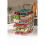 Casa si Gradina - Bucatarie si vesela - Organizare si depozitare bucatarie - Cutii alimentare - Set cutii de depozitare, Hermia, plastic, verde, 19 piese - Infinity.ro