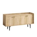 Casa si Gradina - Mobilier - Comode si corpuri - Console - Consola, Hanah Home, pal melaminat, stejar safir, 150x40x80 cm, 393MRD1235 - Infinity.ro