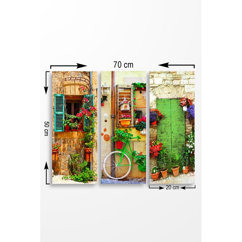 Casa si Gradina - Decoratiuni - Tablouri - Tablou decorativ, Wallxpert, mdf, multicolor, 70x50 cm, set 3 piese, 537MRV5188 - Infinity.ro