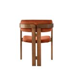 Casa si Gradina - Mobilier - Scaune si fotolii - Fotolii - Fotoliu, Hanah Home, lemn, catifea, nuc, rosu tigla, 58x49x76 cm - Infinity.ro