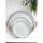 Casa si Gradina - Bucatarie si vesela - Ustensile bucatarie - Tavi servire - Set tavi servire, Hermia, metal, alb, 30x30 cm, 37x37 cm, 45x45 cm, 51x51 cm - Infinity.ro