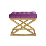 Casa si Gradina - Mobilier - Scaune si fotolii - Tabureti - Taburet, Atelier Del Sofa, metal, auriu, mov, 42x50x40 cm - Infinity.ro