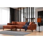 Casa si Gradina - Mobilier - Canapele si coltare - Coltare - Coltar extensibil, Hanah Home, lemn fag si pal, rosu tigla, 140x250x85 cm - Infinity.ro