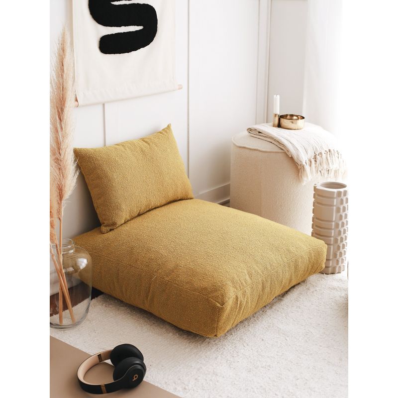 Casa si Gradina - Textile si covoare - Perne si pilote - Perne decorative - Perna decorativa, Hanah Home, teddy, mustar, 70x27x70 cm - Infinity.ro