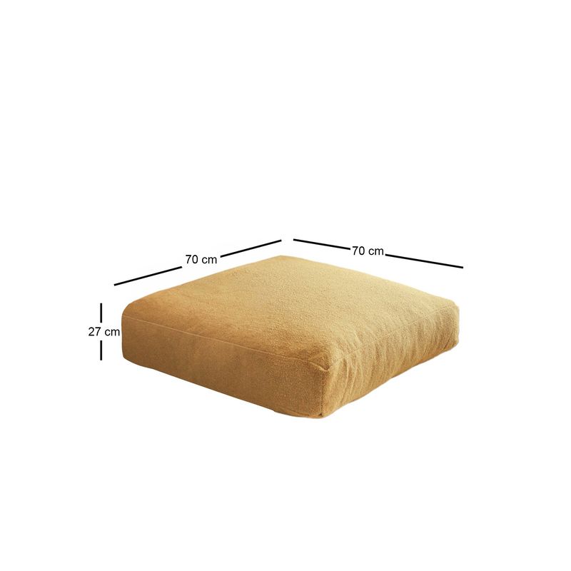 Casa si Gradina - Textile si covoare - Perne si pilote - Perne decorative - Perna decorativa, Hanah Home, teddy, mustar, 70x27x70 cm - Infinity.ro