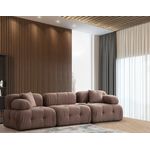 Casa si Gradina - Mobilier - Canapele si coltare - Canapele - Canapea 3 locuri, Hanah Home, lemn fag, cappuccino, 300x100x80 cm - Infinity.ro